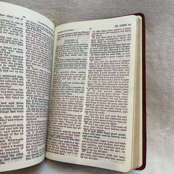 Holy Bible King James Dictionary Concordance Holman Red Letter Version Burgundy - Picture 9 of 12